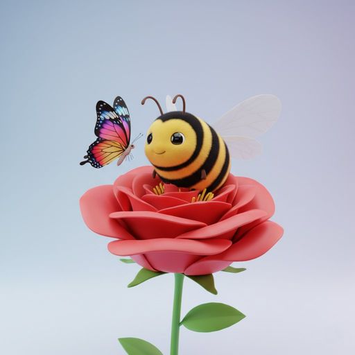 Le Papillon et la Rose