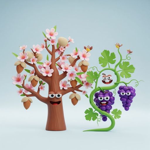 L'Amandier et la Vigne